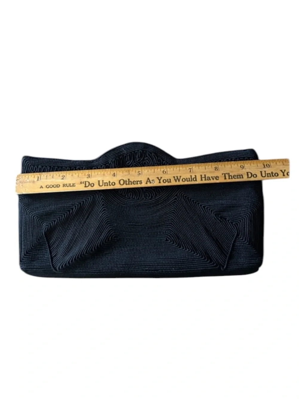 Vintage Black Art Deco CORDE Clutch - Picture 4 of 8